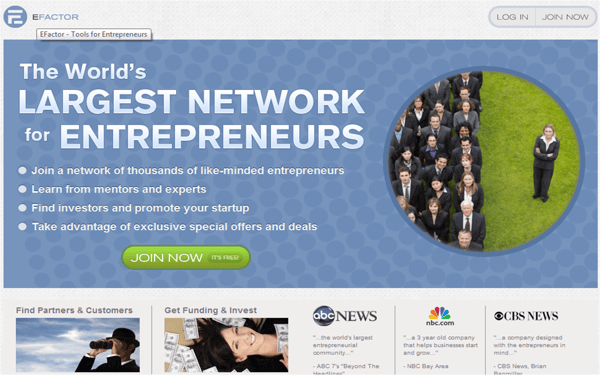 efactor Business Network for Entrepreneurs